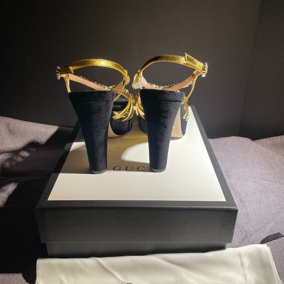 Gucci sand pelle nappa silk high heels - Picture 7 of 11